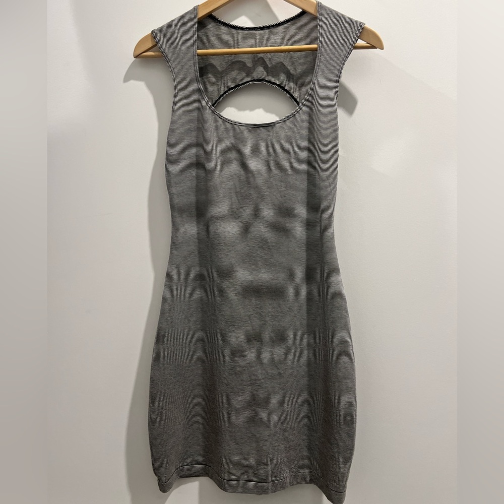 American Apparel striped open back dress